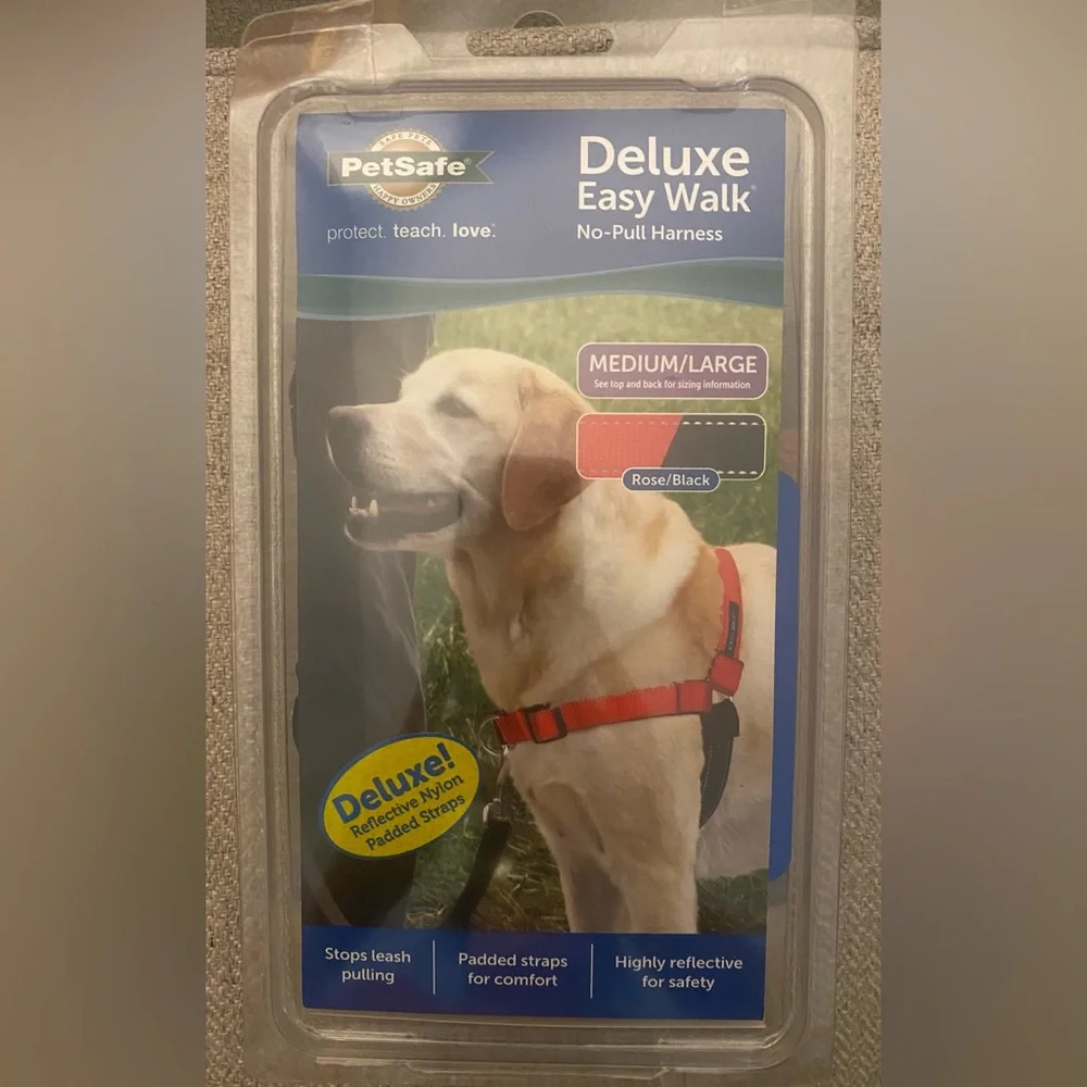 PetSafe, Easy Walk Deluxe Dog Harness, No Pull Dog Harness – Medium/Large, Rose